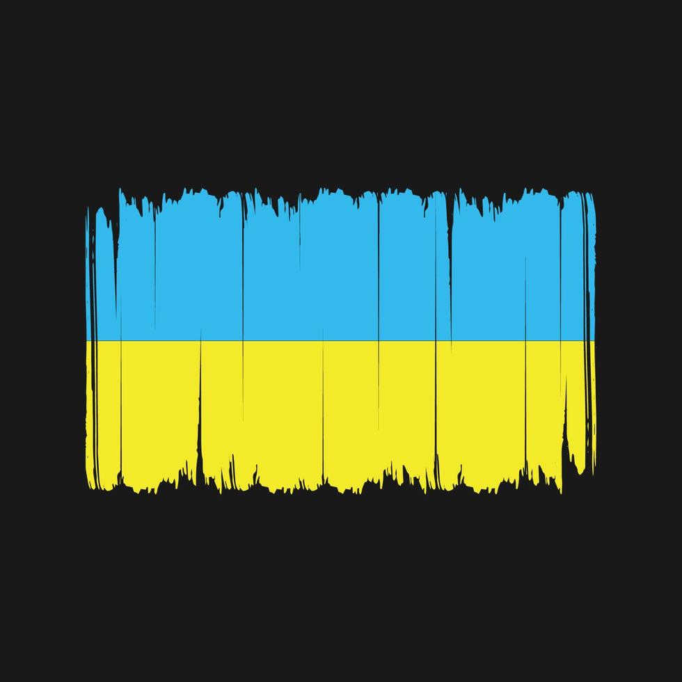 Ukraine Flag Brush Strokes. National Flag vector