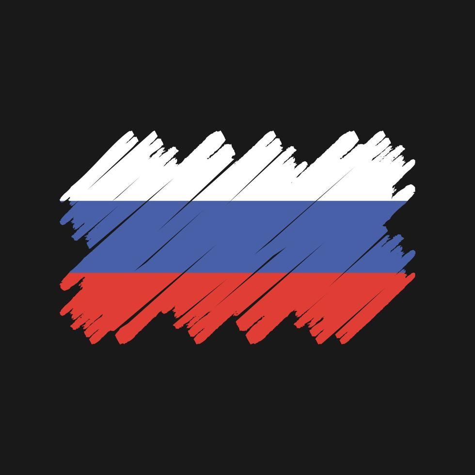 cepillo de bandera de rusia. bandera nacional vector