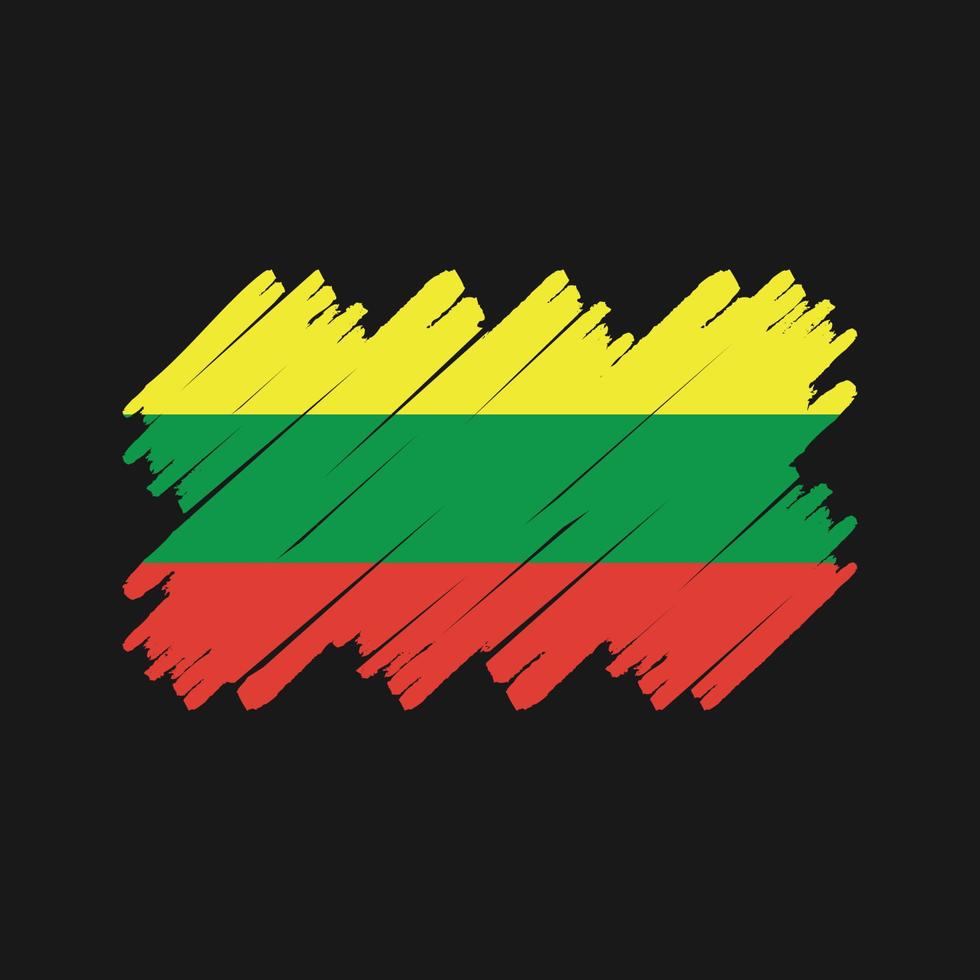 Lithuania Flag Brush. National Flag vector
