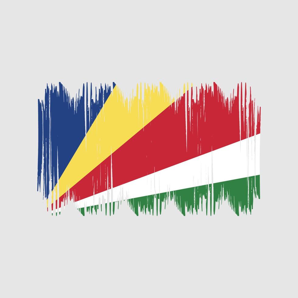 Seychelles Flag Bush Strokes. National Flag vector