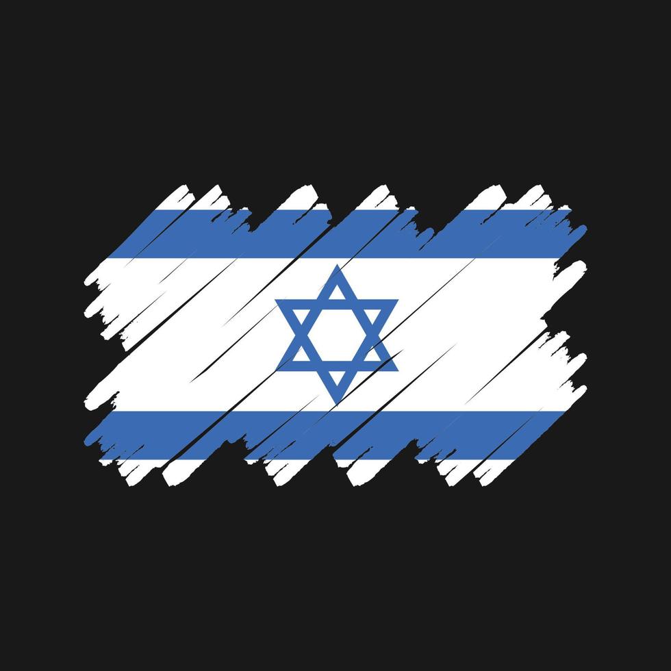 cepillo de la bandera de israel. bandera nacional vector