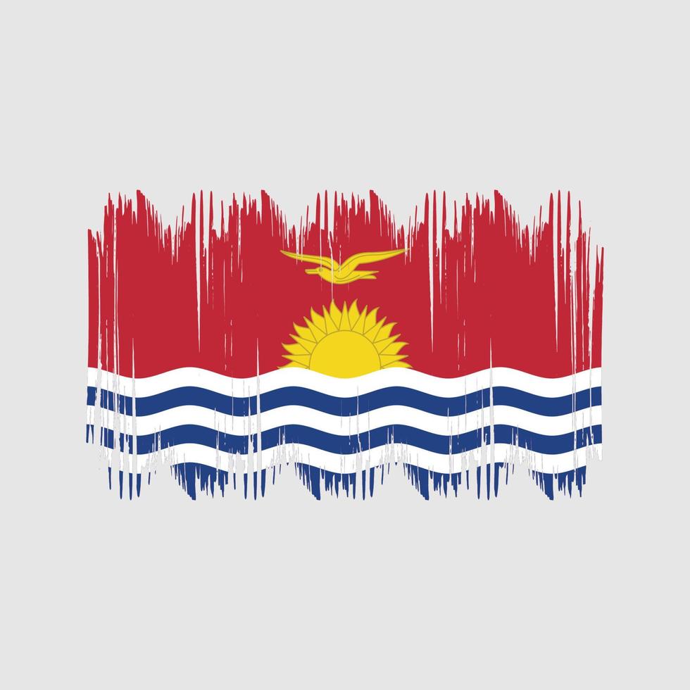 Kiribati Flag Bush Strokes. National Flag vector