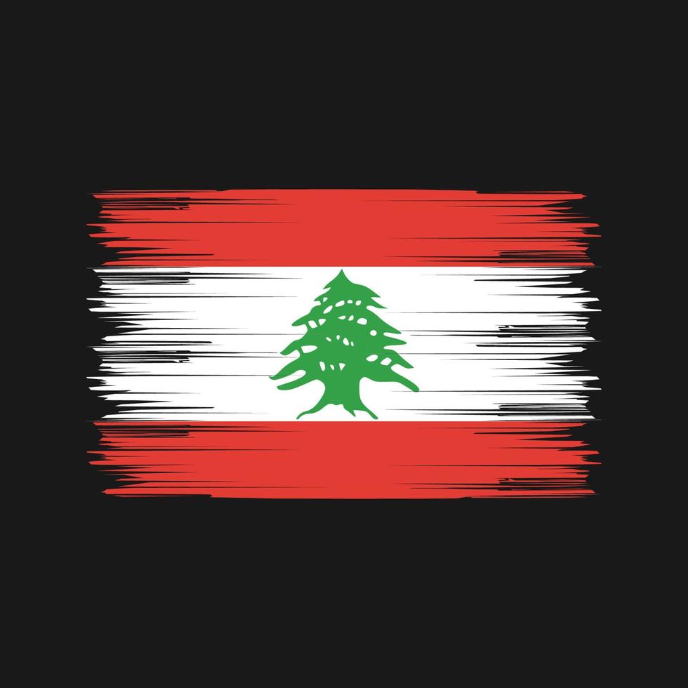 Lebanon Flag Brush. National Flag vector