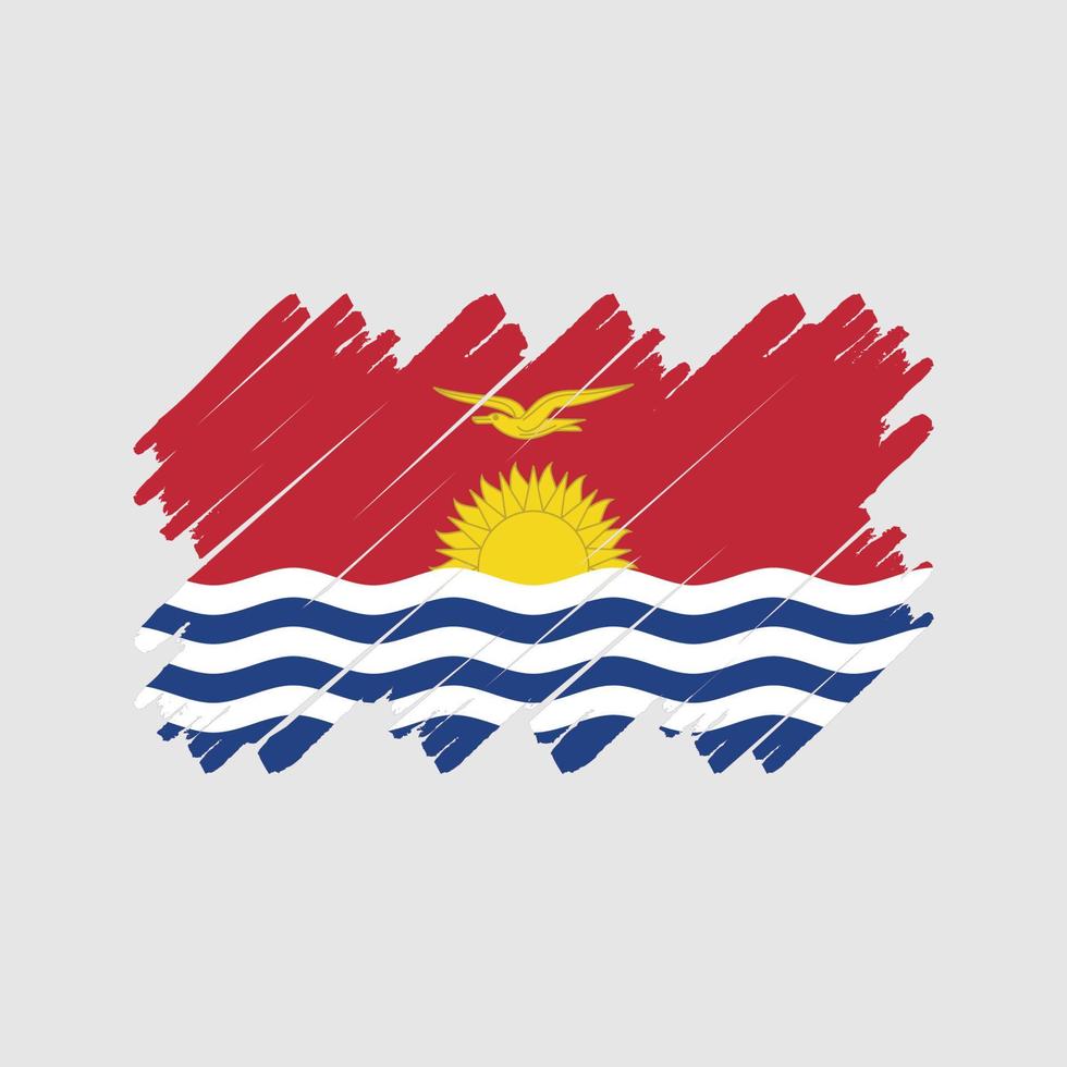 cepillo de bandera de kiribati. bandera nacional vector