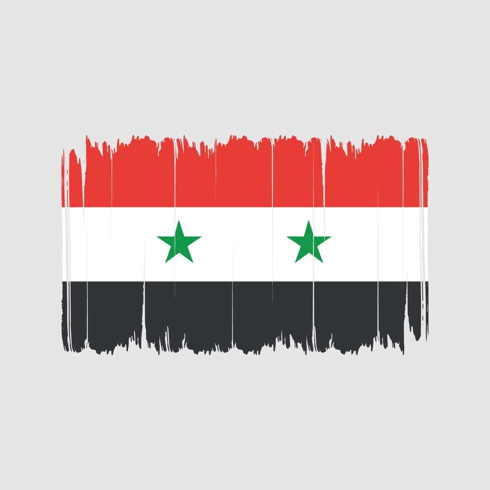 Syria Flag Brush Strokes. National Flag vector