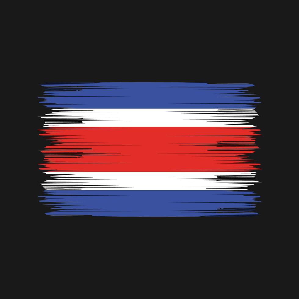 Costa Rica Flag Brush. National Flag vector