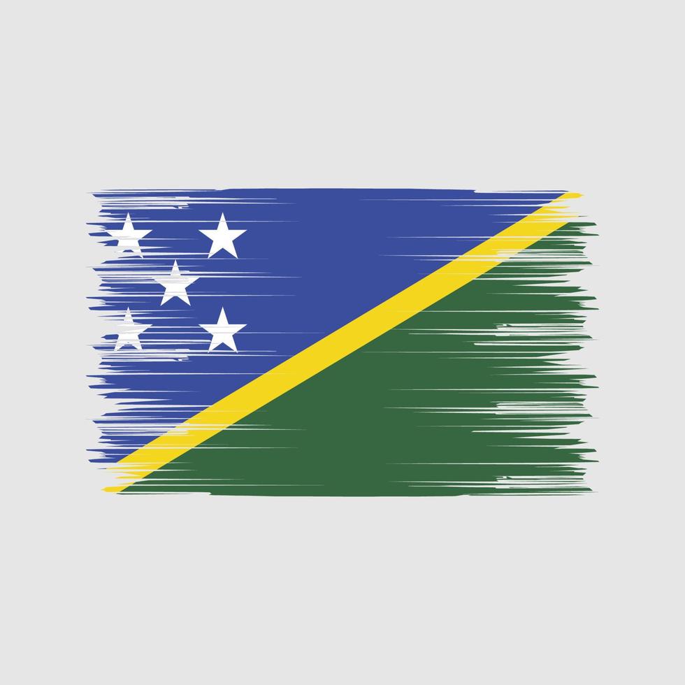 Solomon Islands Flag Brush. National Flag vector