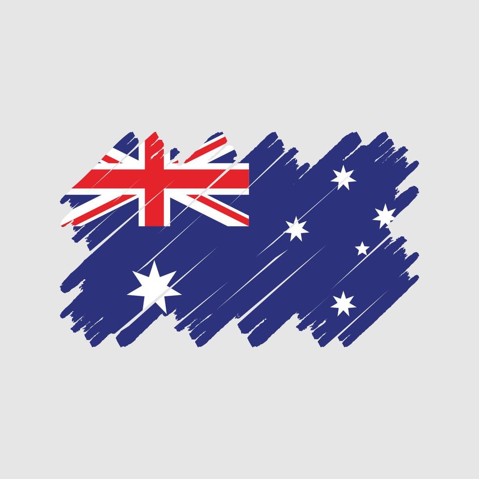 cepillo de bandera de australia. bandera nacional vector