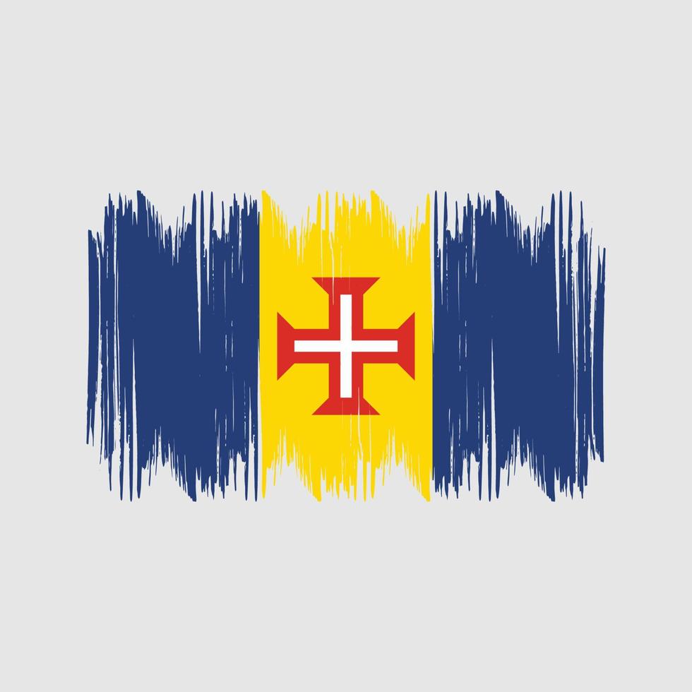 Madeira Flag Bush Strokes. National Flag vector