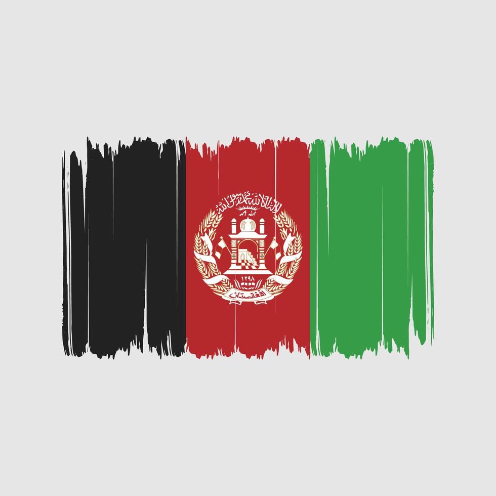 trazos de pincel de bandera de afganistán. bandera nacional vector