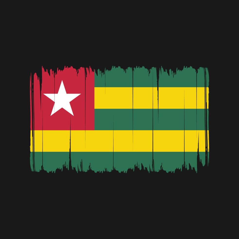 Togo Flag Brush Strokes. National Flag vector