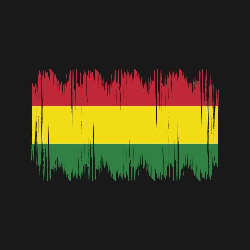 Bolivia Flag Bush Strokes. National Flag vector