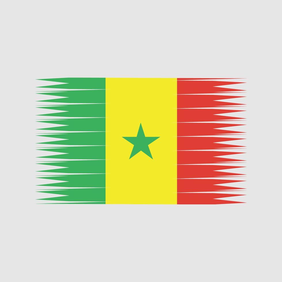 vector de bandera senegalesa. bandera nacional