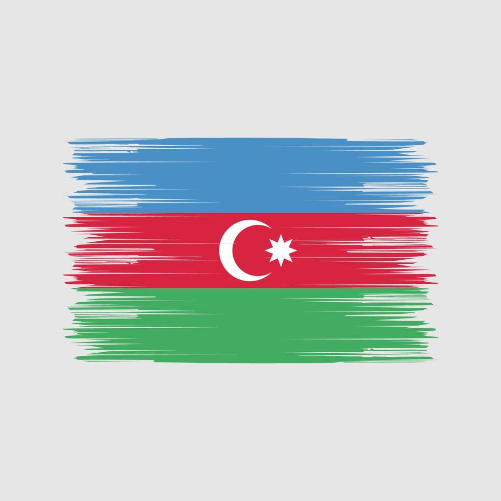 Azerbaijan Flag Brush. National Flag vector