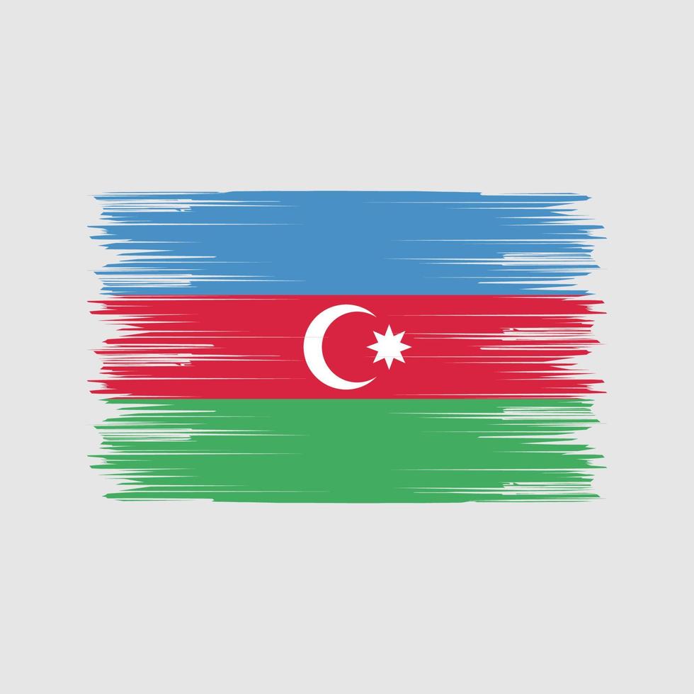 pincel de bandera de azerbaiyán. bandera nacional vector