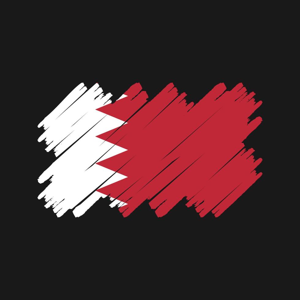 Bahrain Flag Brush. National Flag vector