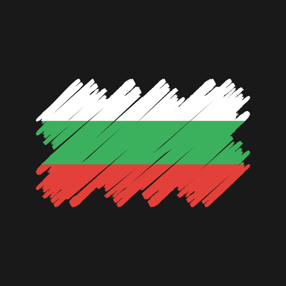 Bulgaria Flag Brush. National Flag vector