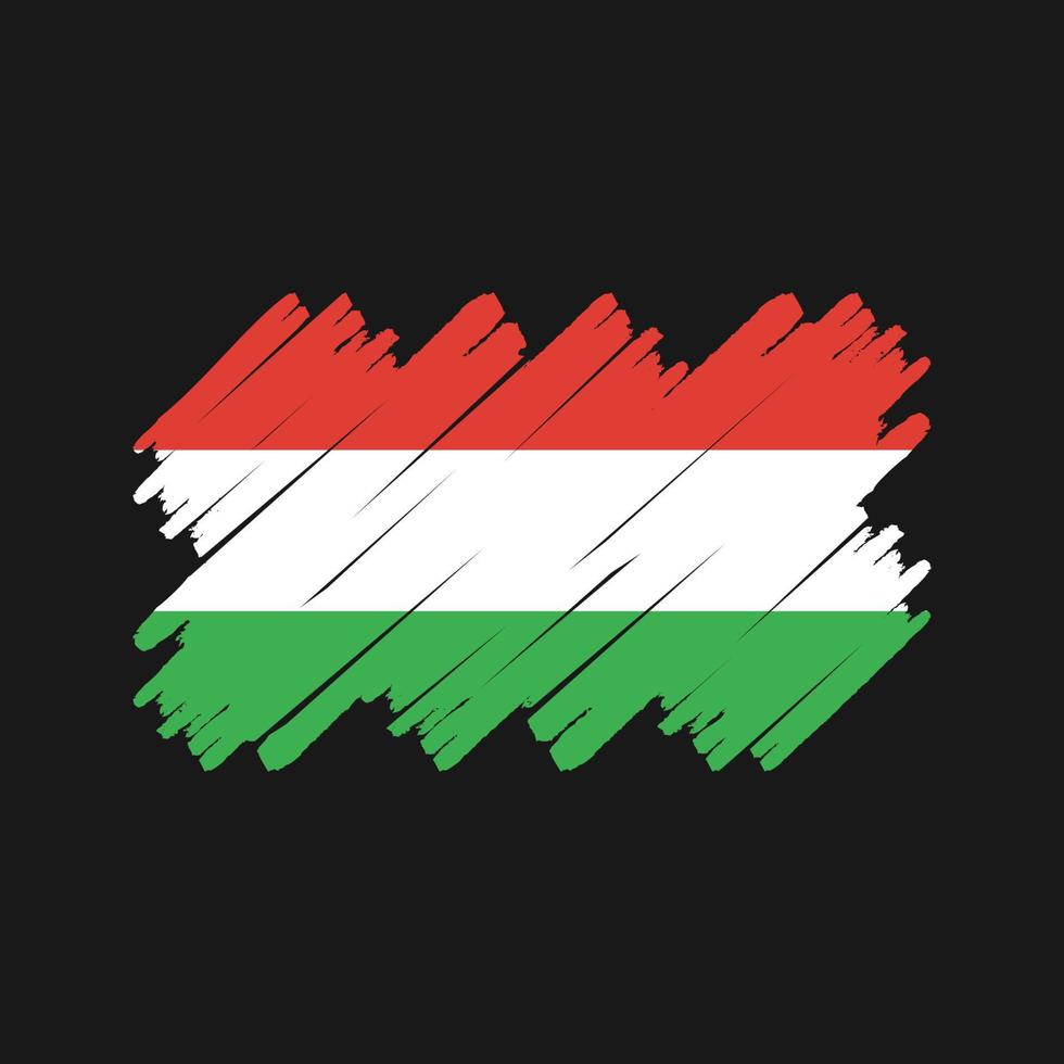 Hungary Flag Brush. National Flag vector