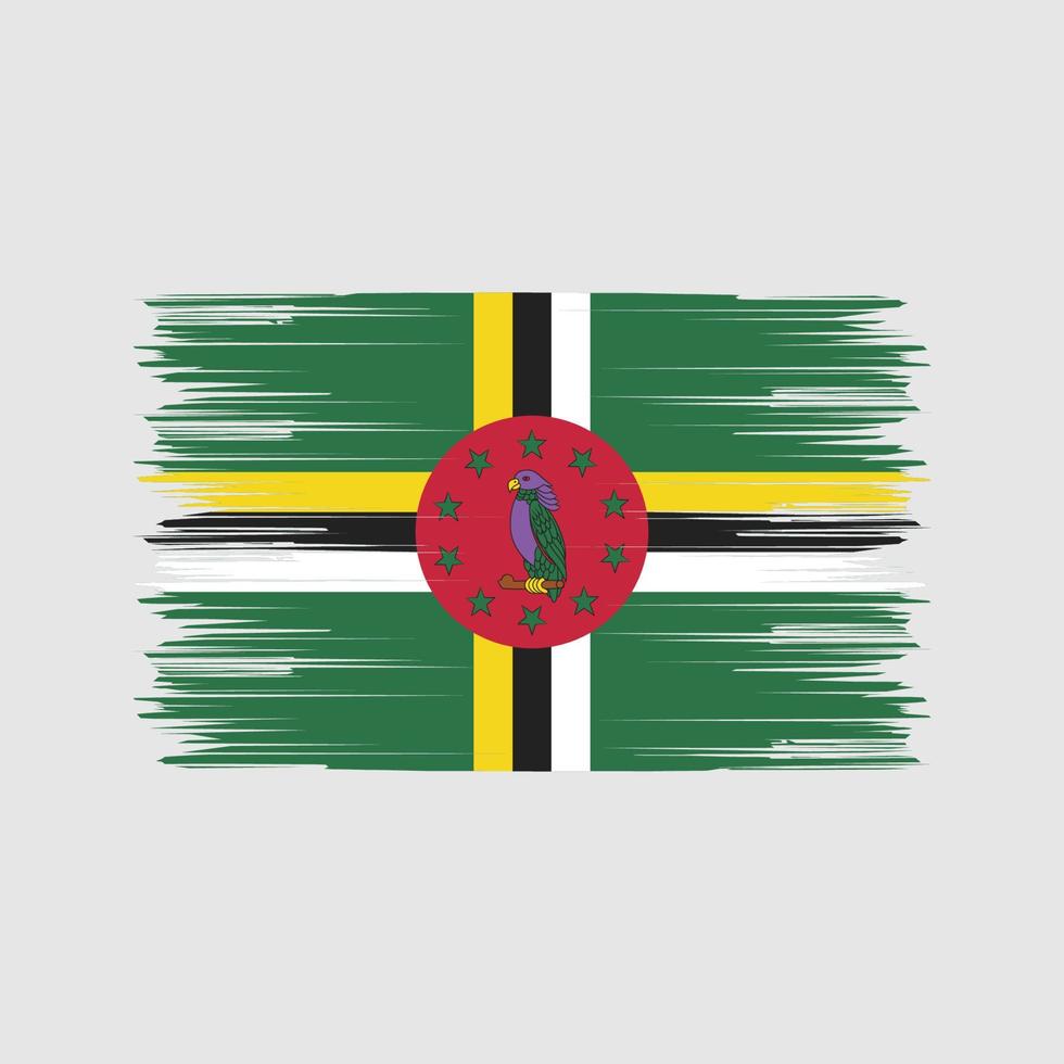 Dominica Flag Brush. National Flag vector