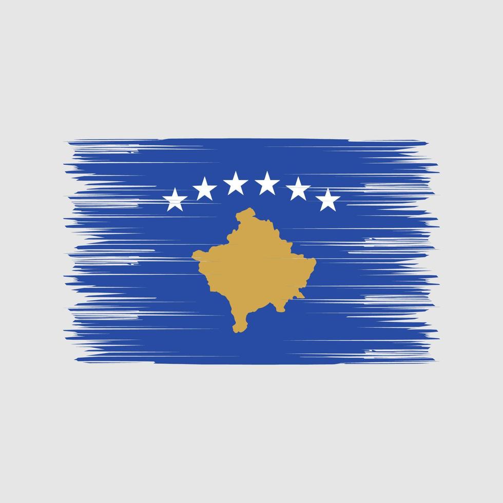 Kosovo Flag Brush. National Flag vector