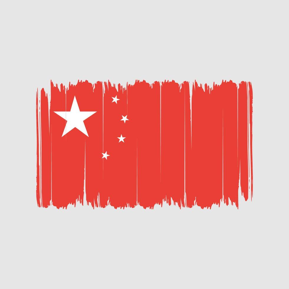 China Flag Brush Strokes. National Flag vector