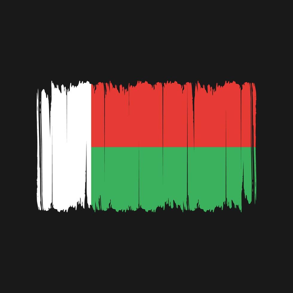 Madagascar Flag Brush Strokes. National Flag vector