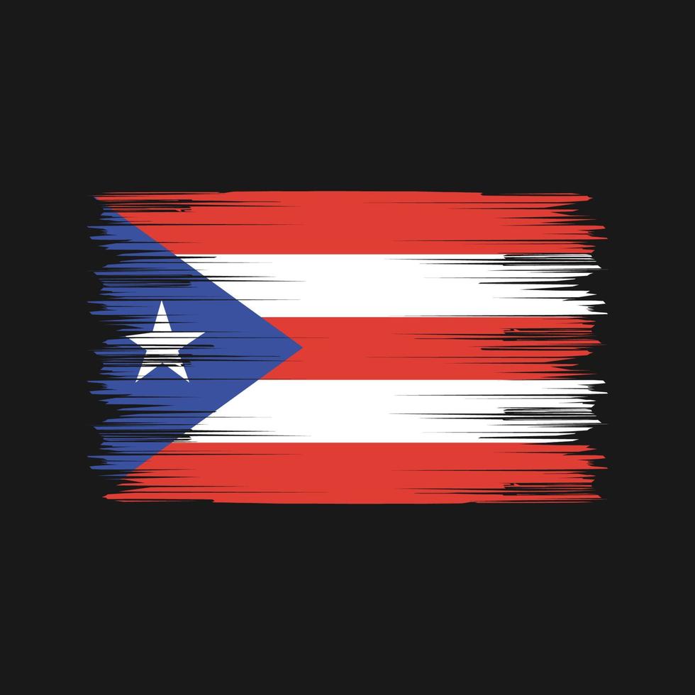 cepillo de bandera de puerto rico. bandera nacional vector