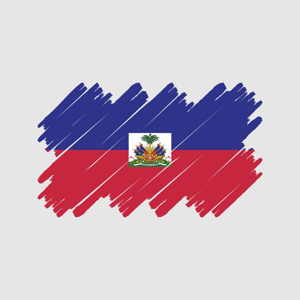 cepillo de bandera de haití. bandera nacional vector