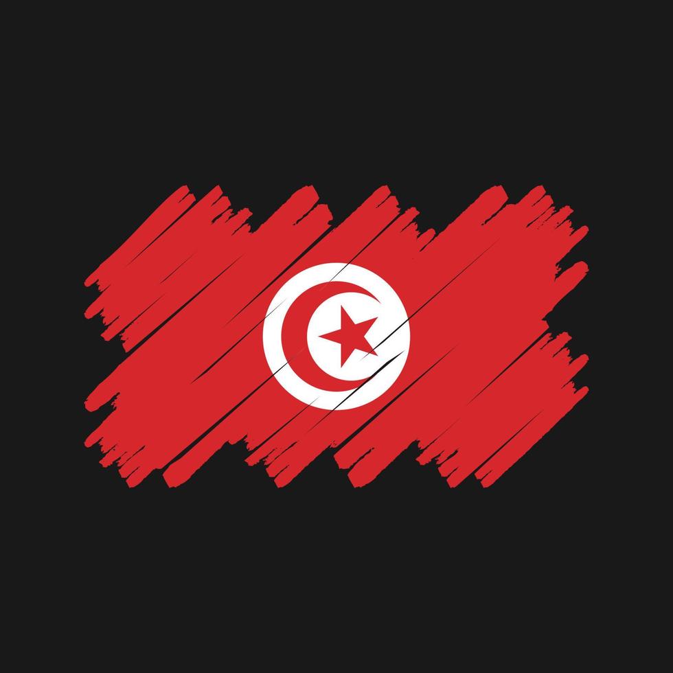 Tunisia Flag Brush. National Flag vector