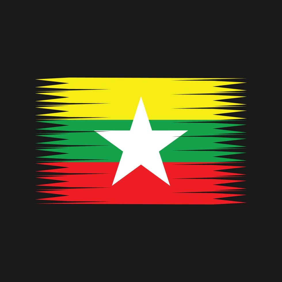 vector de la bandera de myanmar. bandera nacional