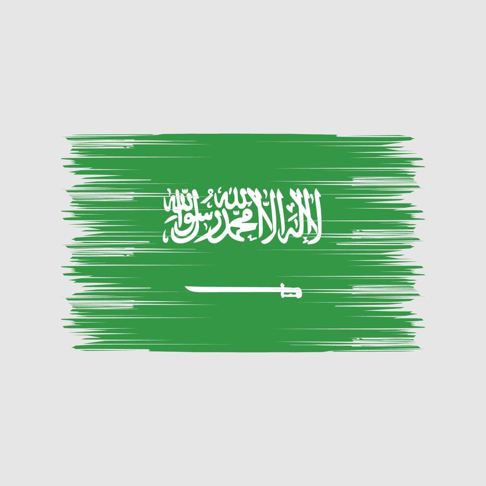 Saudi Arabia Flag Brush. National Flag vector