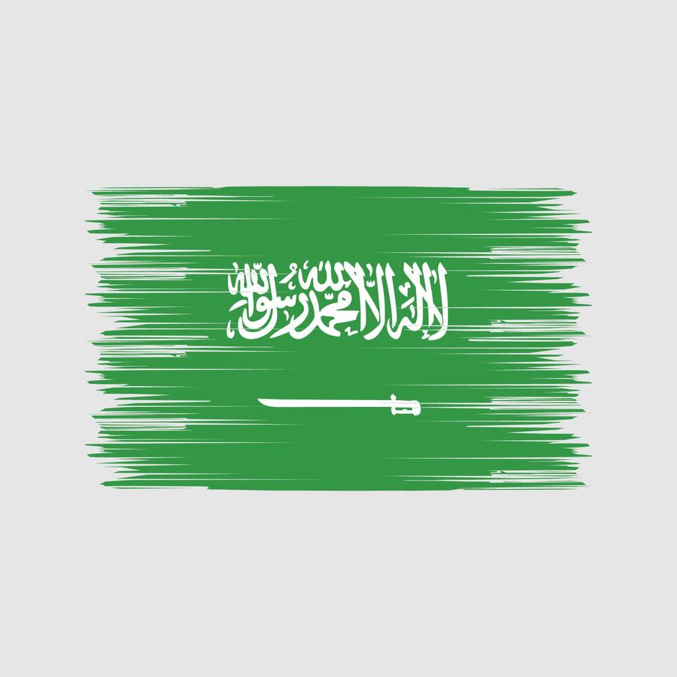 pincel de bandera de arabia saudita. bandera nacional vector