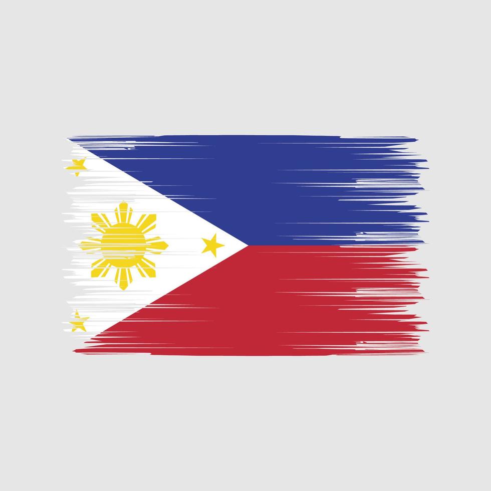 cepillo de bandera de filipinas. bandera nacional vector