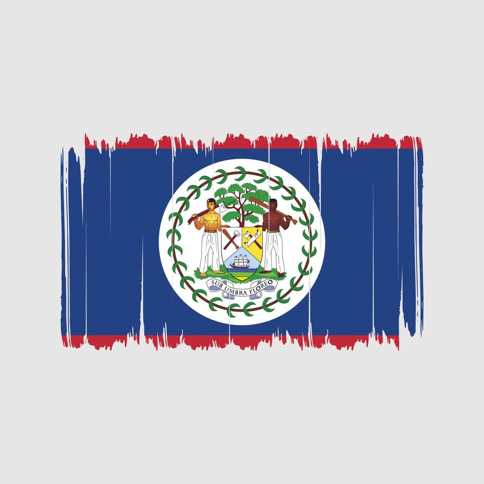 Belize Flag Brush Strokes. National Flag vector