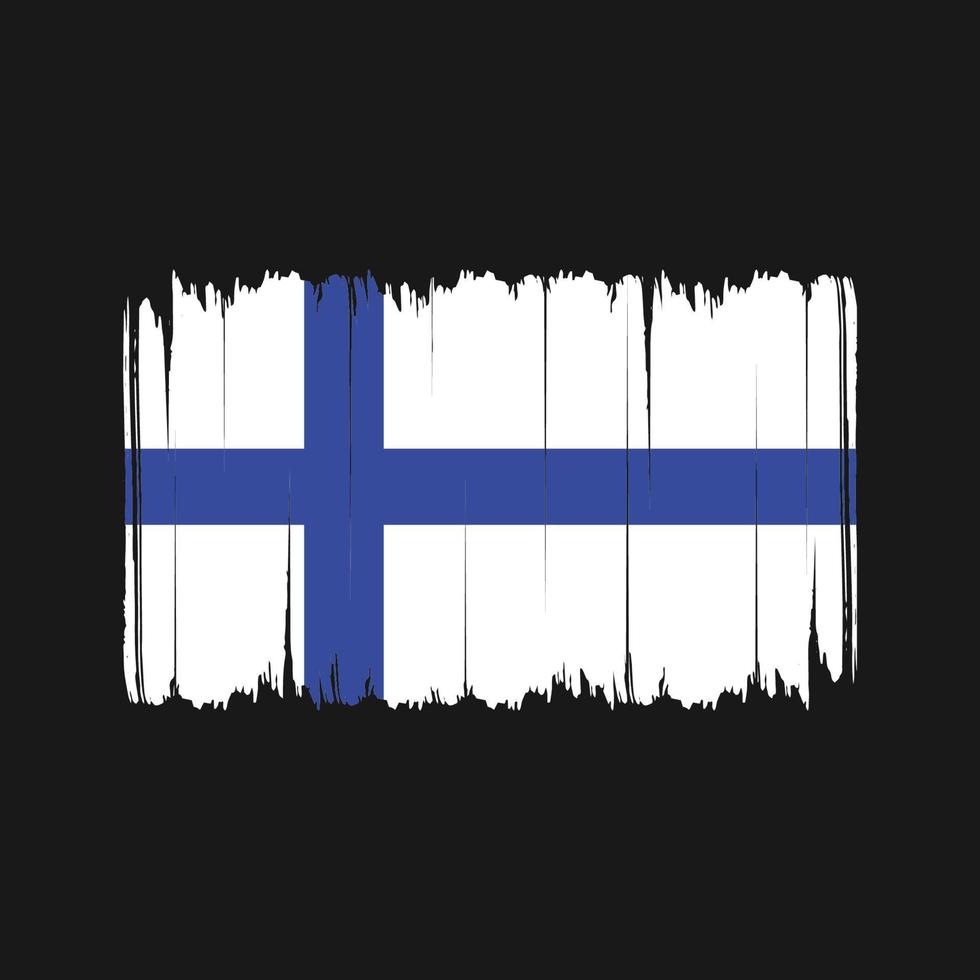 Finland Flag Brush Strokes. National Flag vector