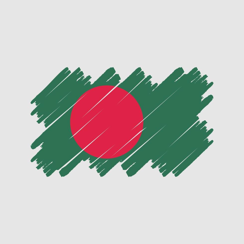 cepillo de bandera de bangladesh. bandera nacional vector