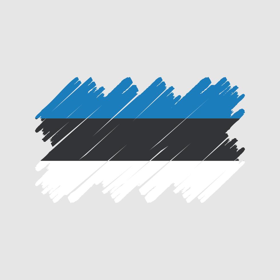 Estonia Flag Brush. National Flag vector