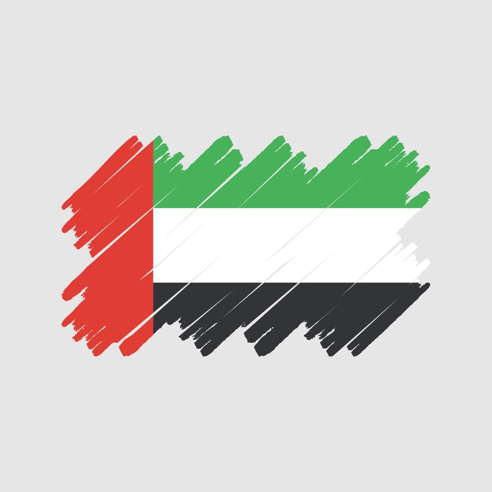 United Arab Emirates Flag Brush. National Flag vector