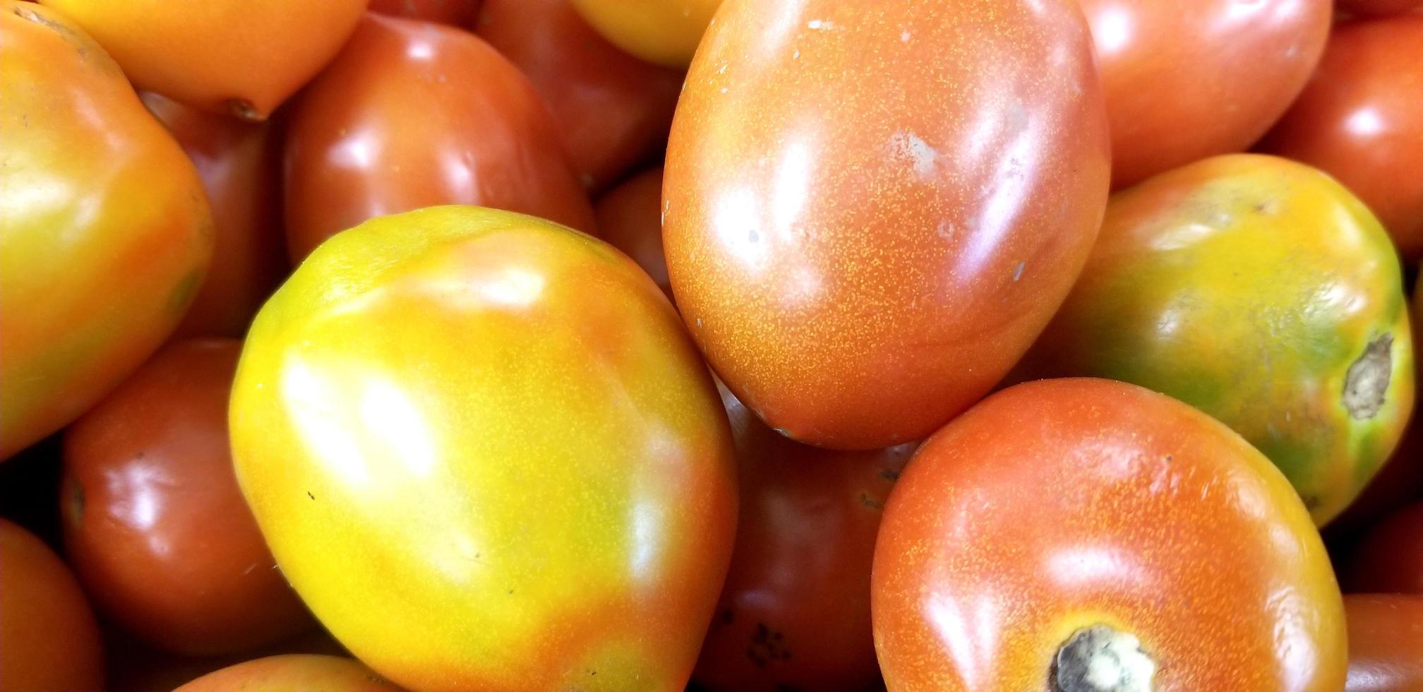 Close-up View of Raw Tomatoes photo
