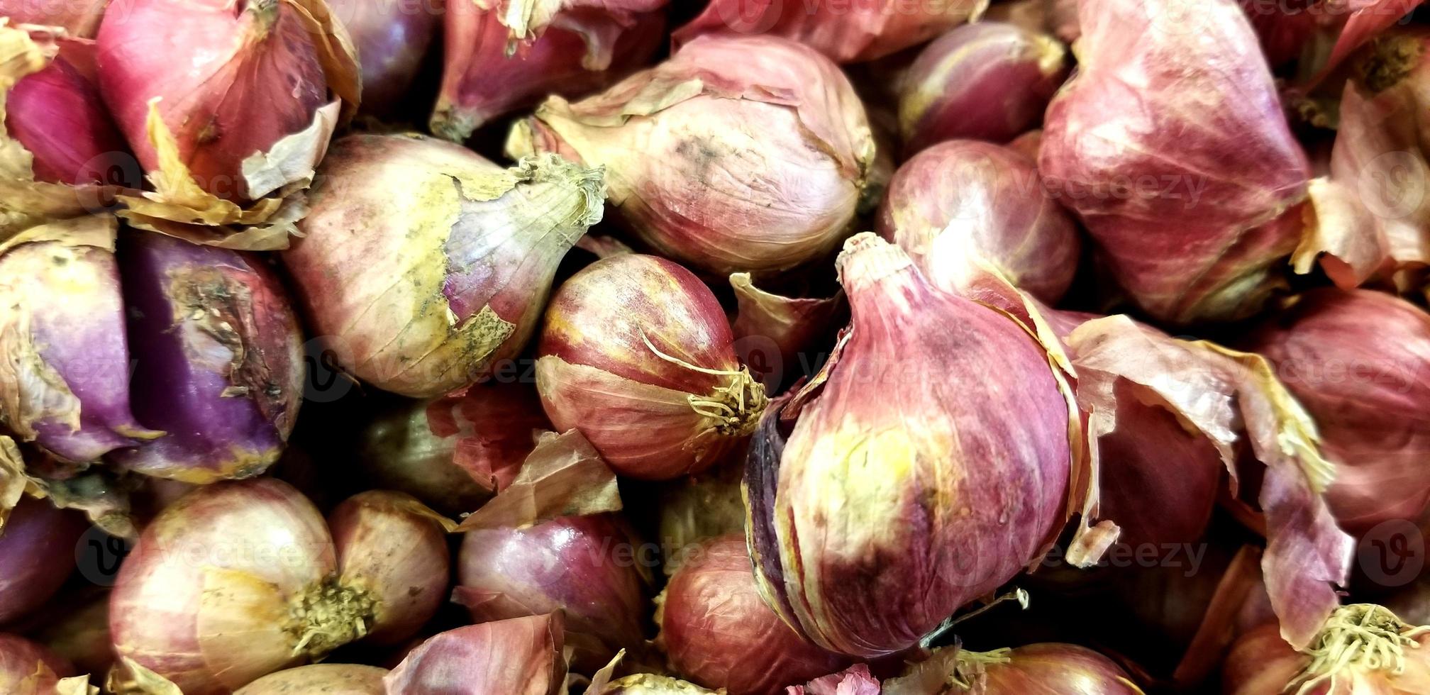 Close-up View of Raw Red Onion photo