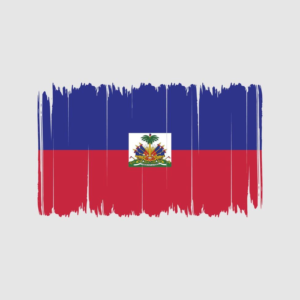 trazos de pincel de bandera de haití. bandera nacional vector