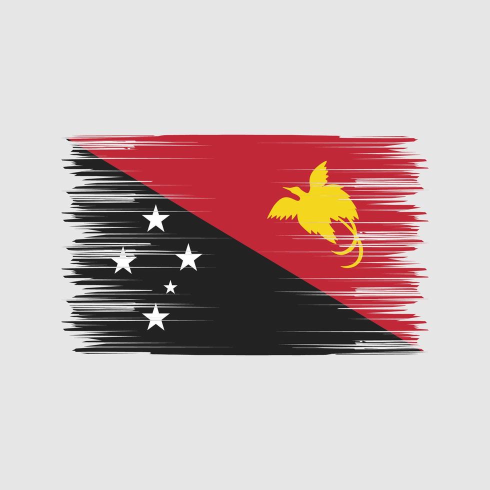 Papua New Guinea Flag Brush. National Flag vector