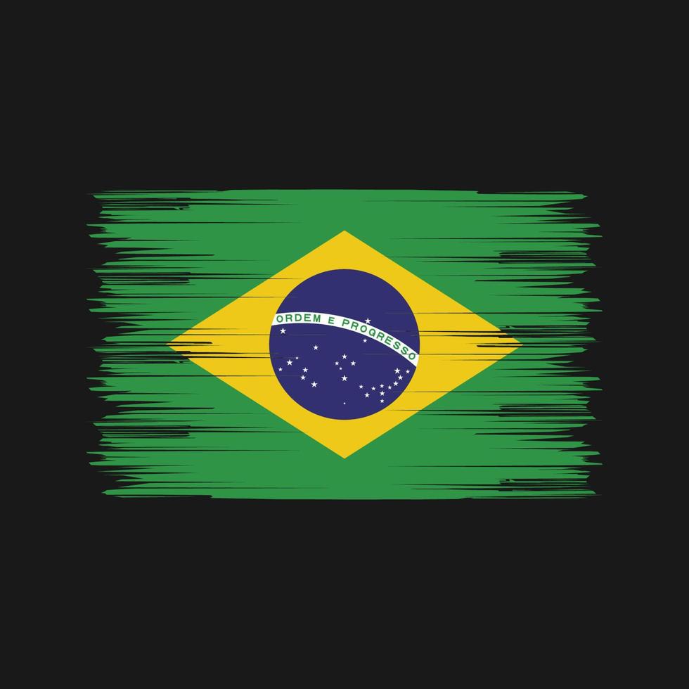 Brazil Flag Brush. National Flag vector