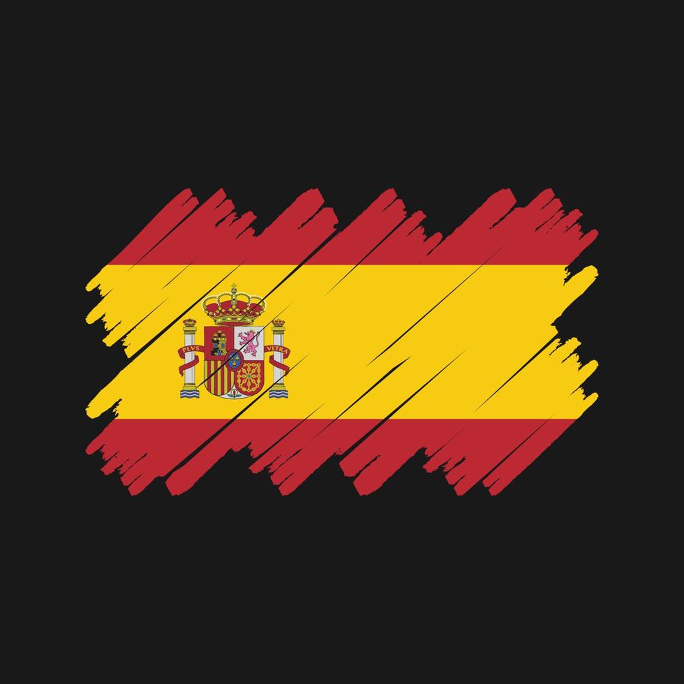 Spain Flag Brush. National Flag vector