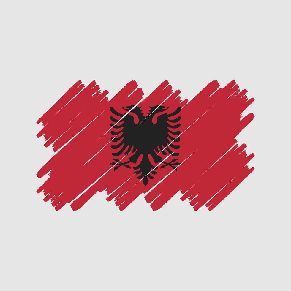 Albania Flag Brush. National Flag vector