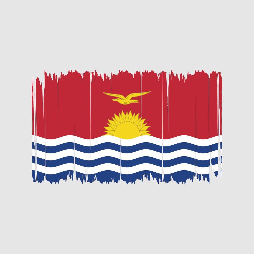 trazos de pincel de bandera de kiribati. bandera nacional vector