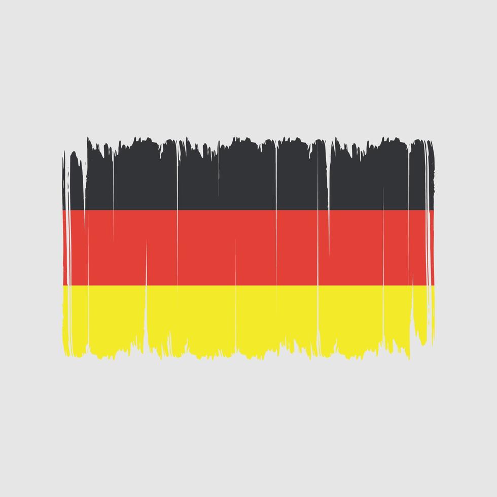 trazos de pincel de bandera de alemania. bandera nacional vector