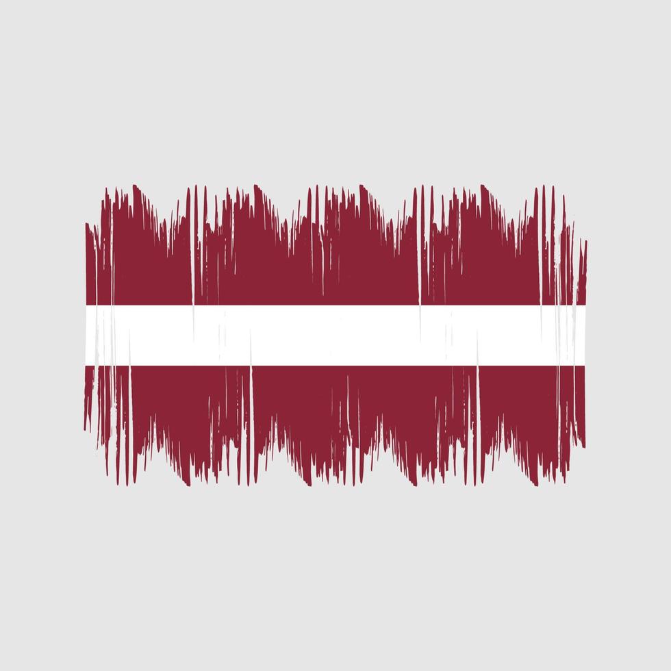 Latvia Flag Bush Strokes. National Flag vector
