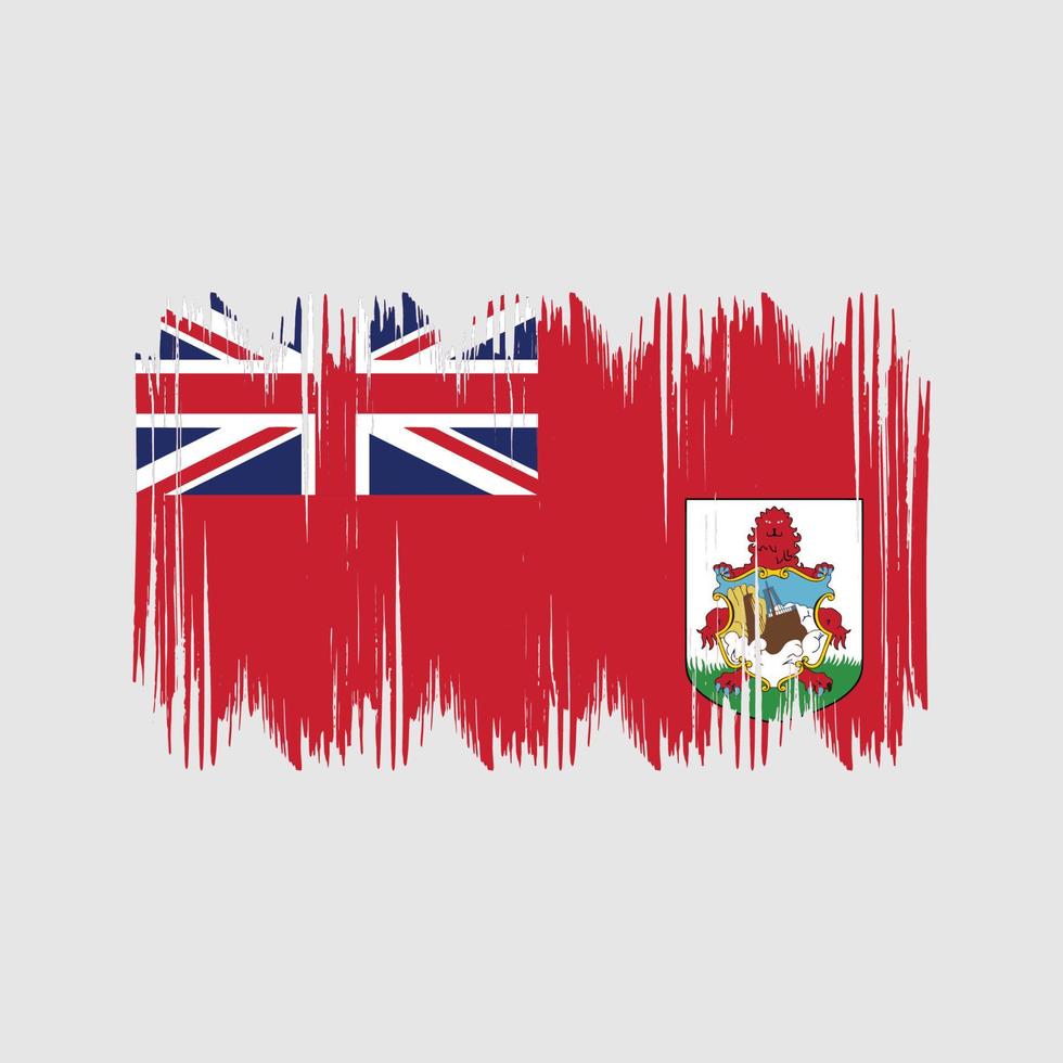 trazos de arbusto de la bandera de Bermudas. bandera nacional vector