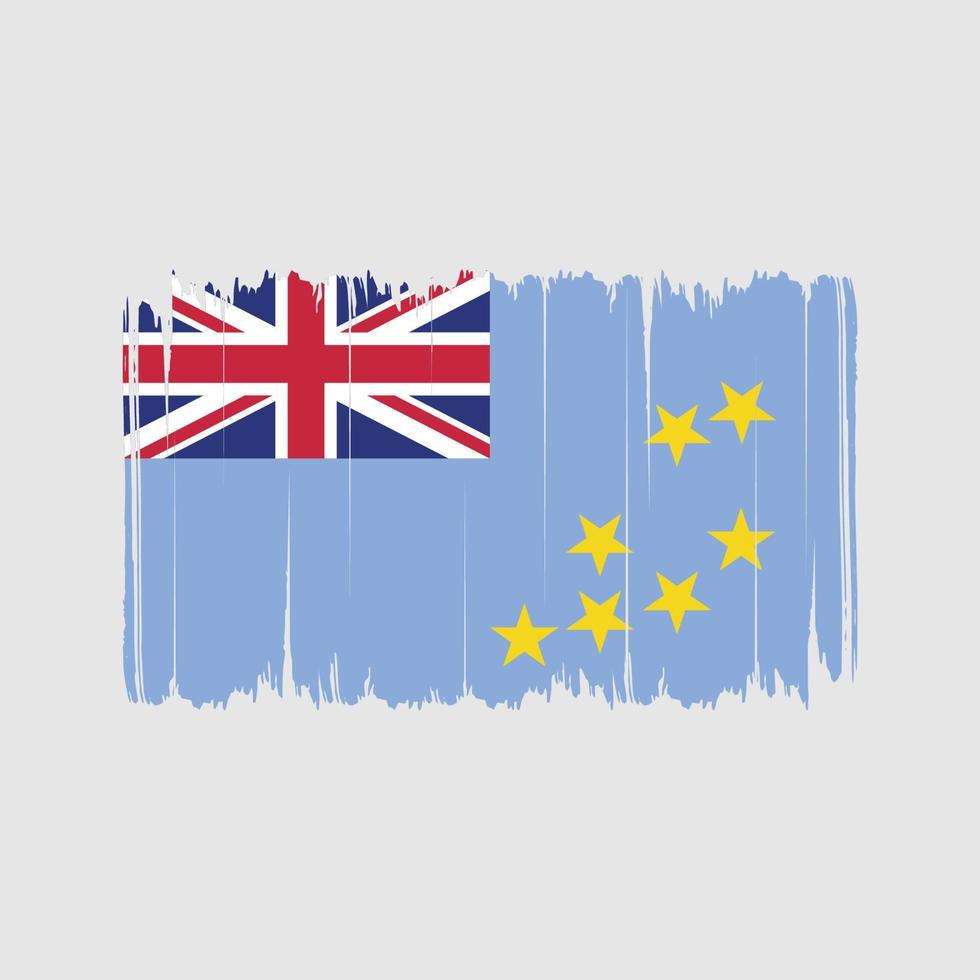 Tuvalu Flag Brush Strokes. National Flag vector